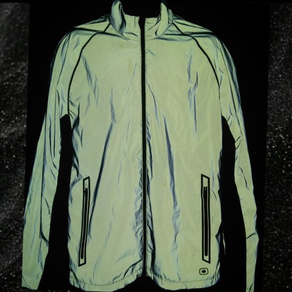 OGIO L REFLECTIVE ATHLETIC JACKET Mens 3M Scotchlite jog run exercise - Picture 4 of 15
